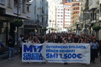 Aspaldiko manifestaziorik handiena egin da gaur eguerdian Eibarren