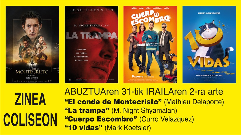 Asteburuan bueltan da Coliseoko zine programazioa