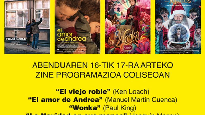 Asteburuko Coliseo antzokiko zine-programazioan gazteentzako bi pelikula proiektatuko dituzte