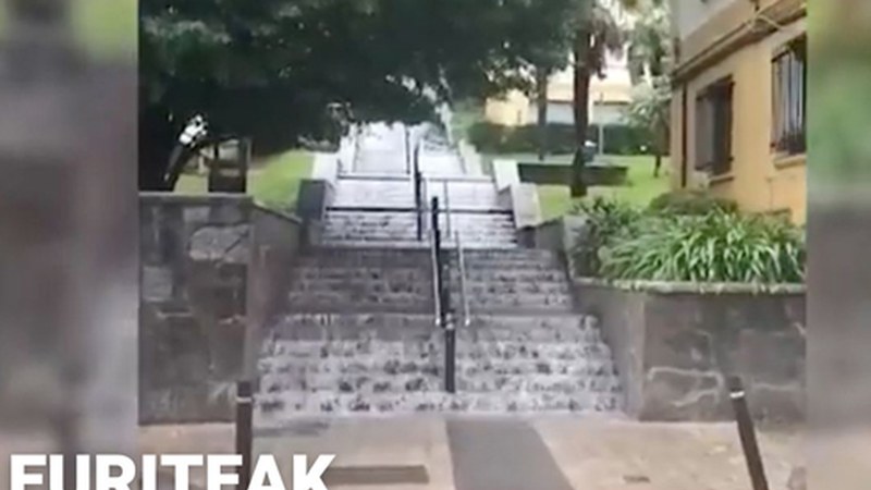 Atzoko euriteen irudiak bideo batean bildu ditugu