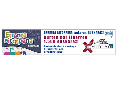 ‘Aurten bai, Eibarren 1.500 euskaraz!’ errenta aitorpena euskaraz egiteko kanpaina martxan