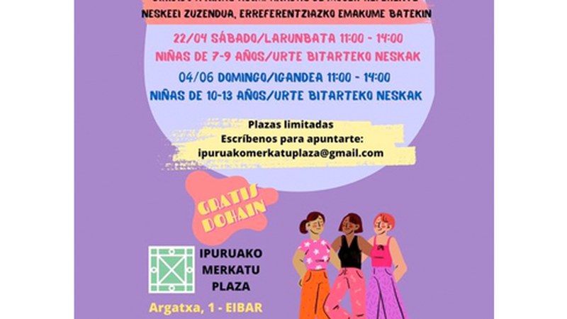 Autodefentsa feminista ikastaroa antolatu da zapaturako, 7 eta 9 urte bitarteko neskentzat