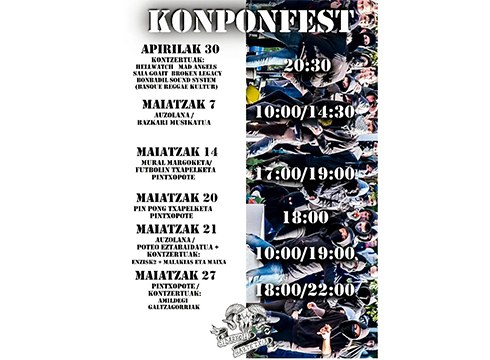 Auzolana era bazkari musikatua zapatuan gaztetxean