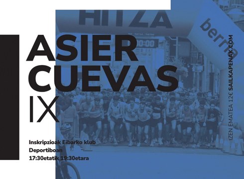 Azaroaren 19an jokatuko den Asier Cuevas herri-lasterketarako inskripzioak zabaldu dituzte