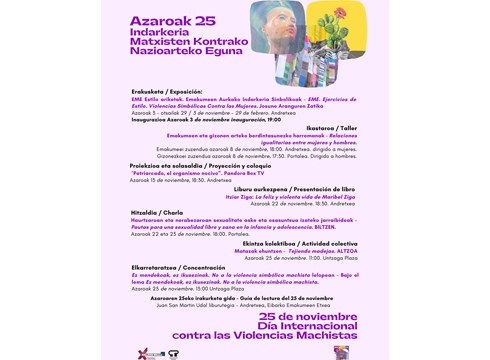 Azaroaren 25eko egitaraua martxan dago Eibarren