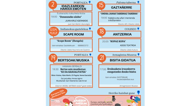 Azaroko euskararen agenda argitaratu du Akebai plataformak
