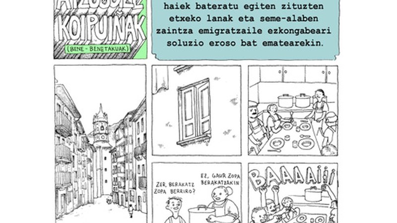 Azpilikueta aita-semeen beste biñeta bat argitaratu du Ego Ibarra batzordeak