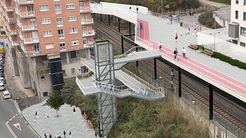 Barakaldo kalea trenbidearen gaineko pasealekuarekin lotzeko igogailuaren proiektuaren erredakzioa esleitu du Udalak