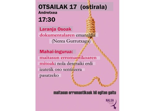Barixaku arratsalderako maitasun erromantikoaren inguruko jardunaldia antolatu du Naluak