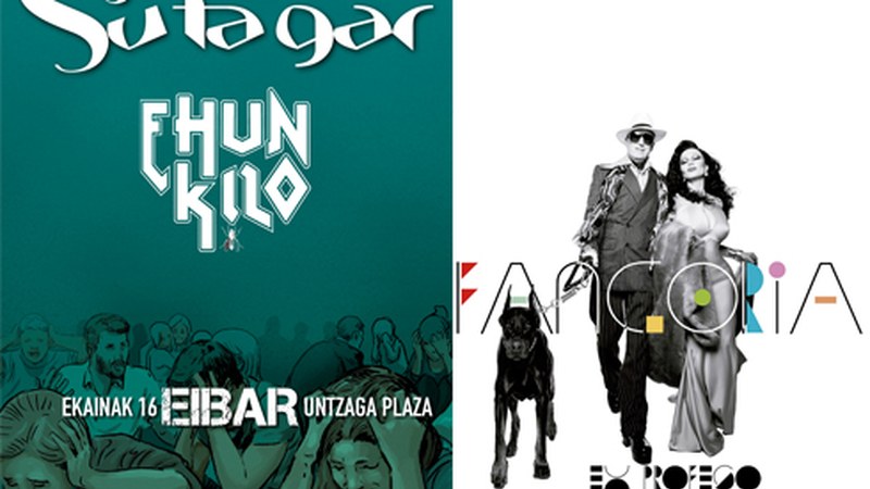 Barixakutik domekara itxita egongo da Eibarko erdigunea, Su ta Gar eta Fangoriaren kontzertuak direla eta