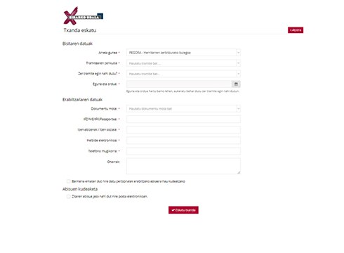 Beharrezkoa da aldez aurretiko hitzordua izatea Pegorara joateko eta Internet bidez egin daiteke eskaera