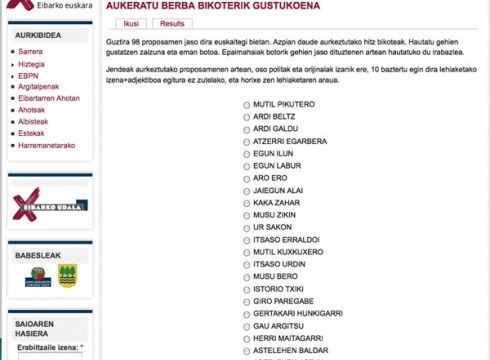 Berba bikoteei botoa emateko epea zabalik