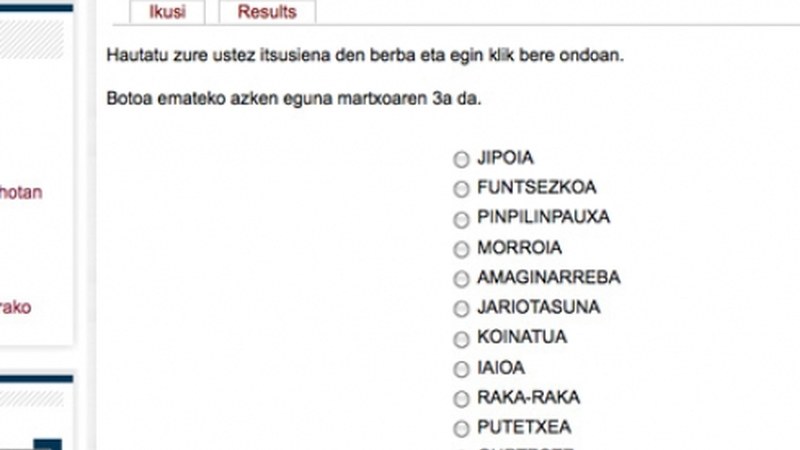 Berba zatarrenari botua emateko epea zabalik