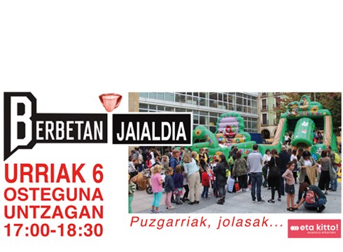 Berbetan jaialdia ospatuko da ostegun honetan Untzaga plazan eta 2 eta 8 urte bitarteko umeek hartu dute parte