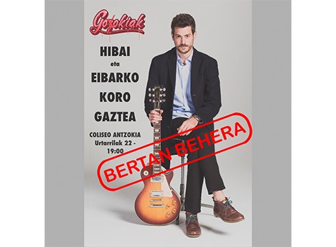 Bertan behera laga dute Hibai eta Eibarko Koro Gaztearen kontzertua