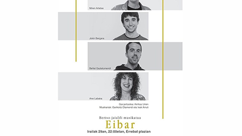 Bertso jaialdi musikatua egingo da irailaren 29an Errebal Plazan