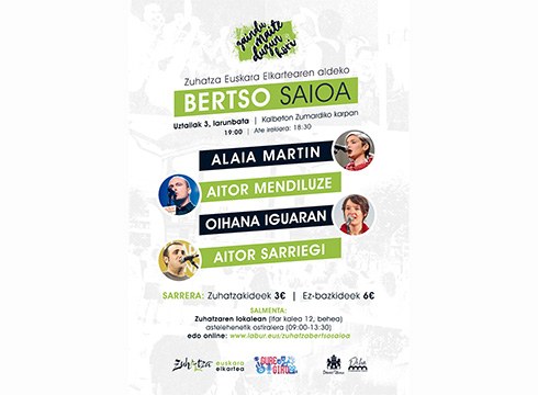 Bertso saioa antolatu du Debako Zuhatza Euskara Elkarteak uztailaren 3rako