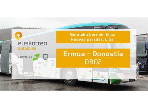 Bi geltoki berri Ermua-Donostia autobus zerbitzuan