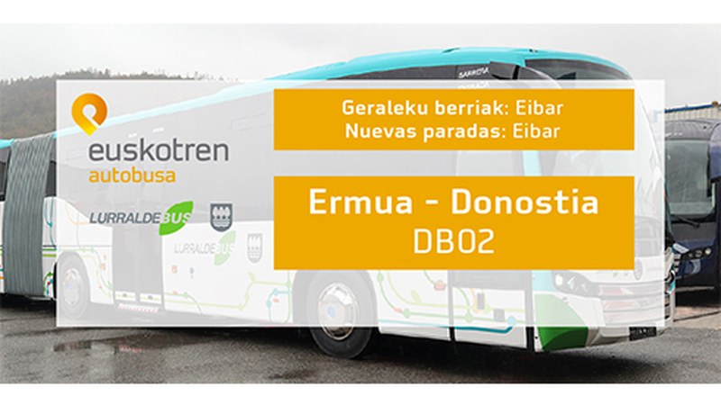 Bi geltoki berri Ermua-Donostia autobus zerbitzuan