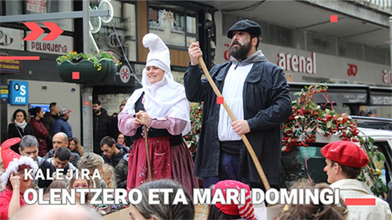 Olentzero eta Mari Domingi kantu-kalejiran
