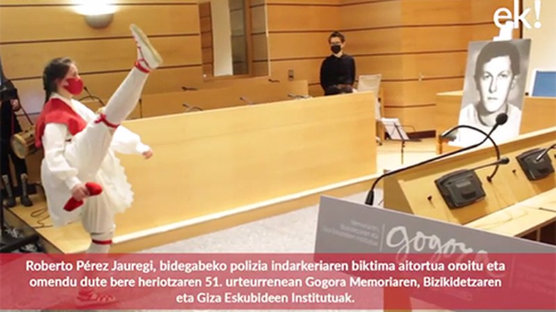 [BIDEOA] Roberto Perez Jauregiren omenezko ekitaldi instituzionala