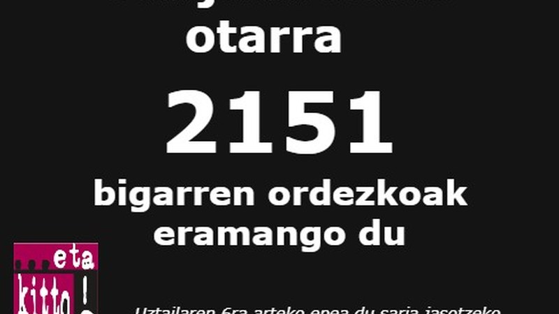 Gaurtik aurrera 2.151 zenbakiak dauka ...eta kitto!ren sanjuanetako otarra irabazteko aukera
