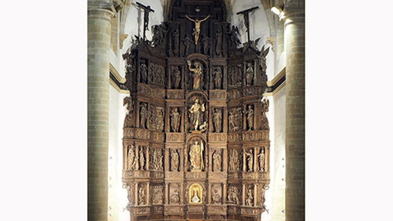 Bihar amaituko dituzte San Andres parrokiako erretaula nagusia zaharberritzeko lanak