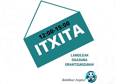 Bihar eguerdiko lanuztearekin bat egitera deitu ditu herritar guztiak Zaldibar Argituk