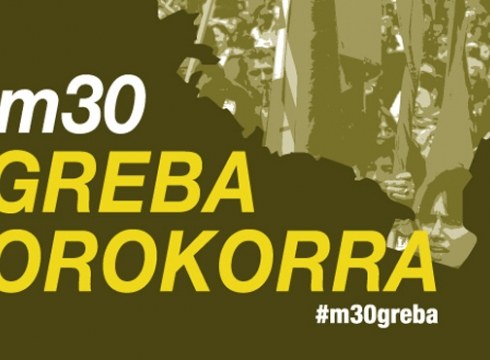 Biharko greba deialdiari babesa emateko manifestazioa gaur 19.00etan