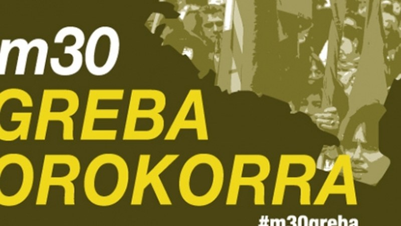 Biharko greba deialdiari babesa emateko manifestazioa gaur 19.00etan