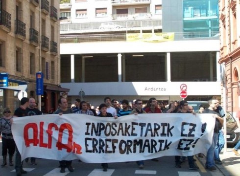 Biharko manifestazioa deitu dute Alfako beharginek, 12.00etan Armeria Eskola aldamenean