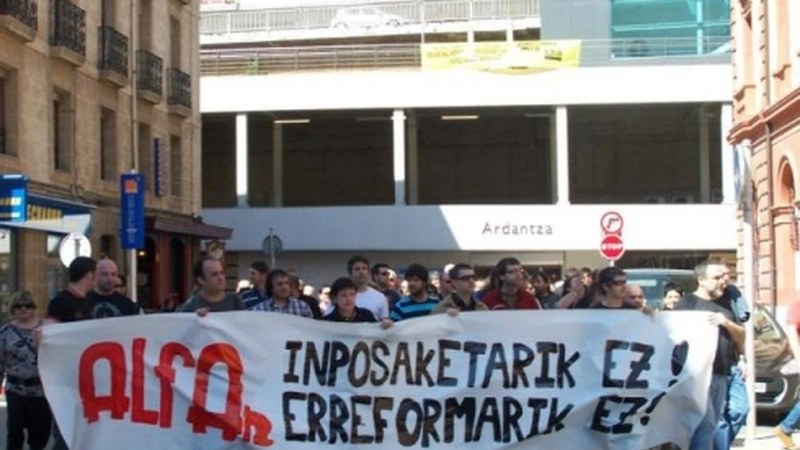 Biharko manifestazioa deitu dute Alfako beharginek, 12.00etan Armeria Eskola aldamenean