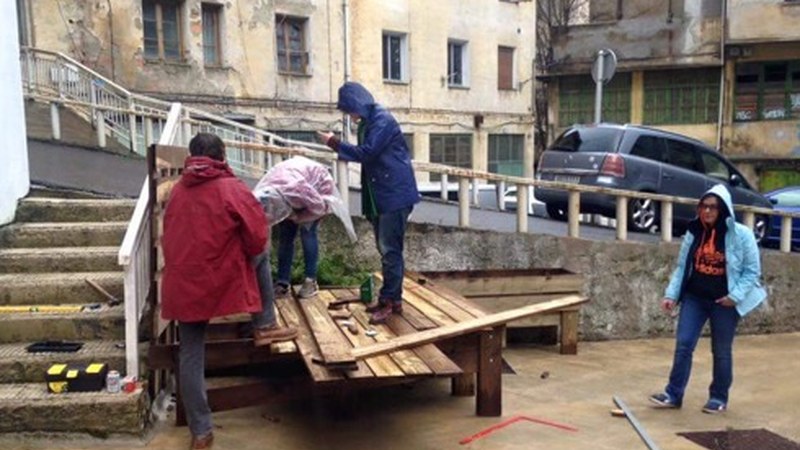 Biharrian plazaren inaugurazioa eta "Sopa de sapo"