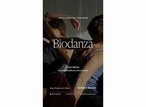Biodantza ezagutu nahi dutenentzat saio irekia egingo da astelehenean
