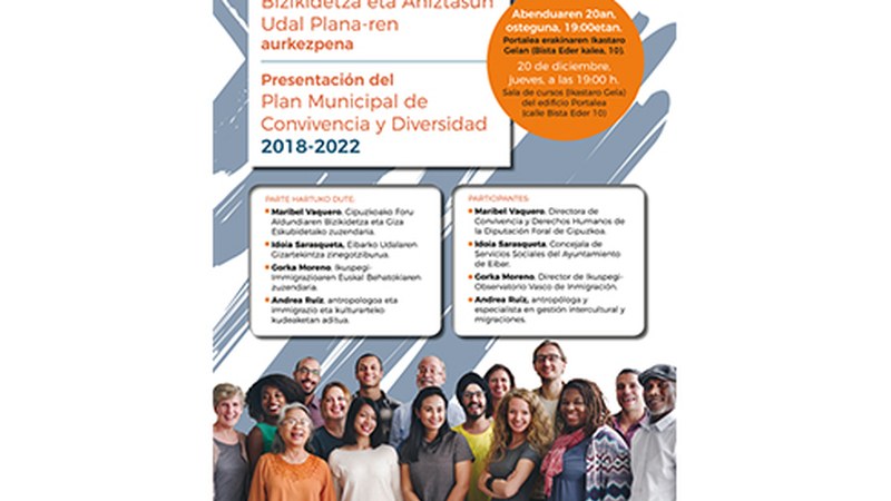 Bizikidetza eta Aniztasun Plana aurkeztuko du bihar Udalak