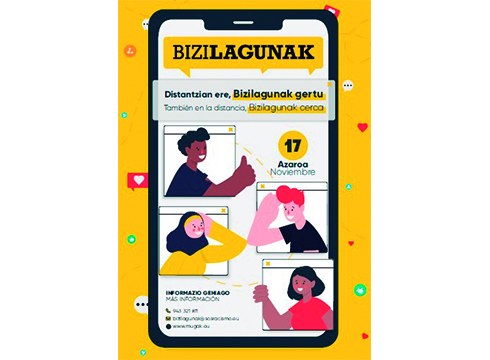 Bizilagunak ekimenaren zazpigarren edizioa online egingo da hilaren 29an