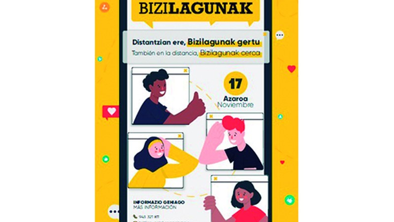 Bizilagunak ekimenaren zazpigarren edizioa online egingo da hilaren 29an