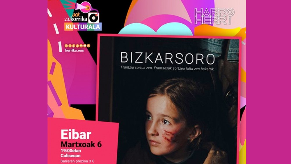 ‘Bizkarsoro’ filma Eibarren martxoaren 6an