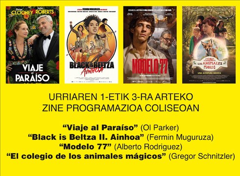 “Black is Beltza 2. Ainhoa” animaziozko pelikula eskainiko dute gaur Coliseoan