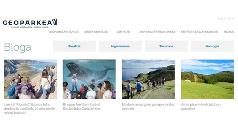 Bloga estreinatu du Geoparkeak