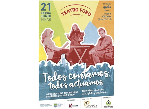 Buruko osasun arazoa duten pertsonen gizarteratzea bultzatzeko antzezlana izango da Eibarren ostegunean