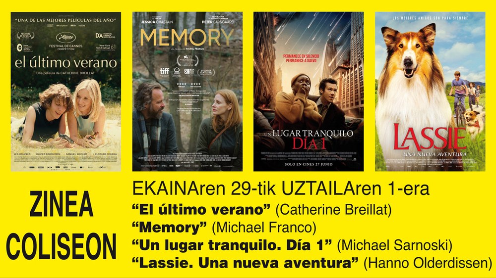 Coliseok asteburuko zine-programazioa berreskuratuko du