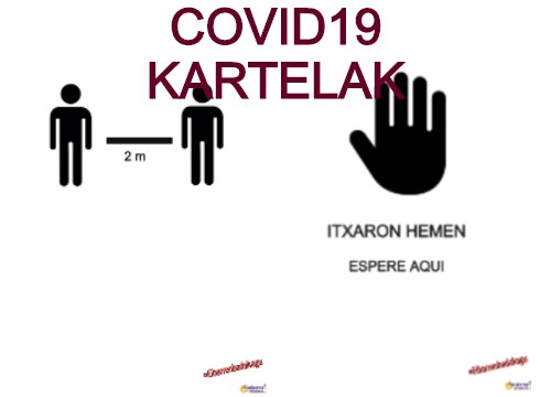 COVID-19: merkatari eta ostalarientzat kartelak