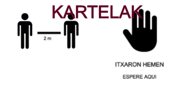 COVID-19: merkatari eta ostalarientzat kartelak