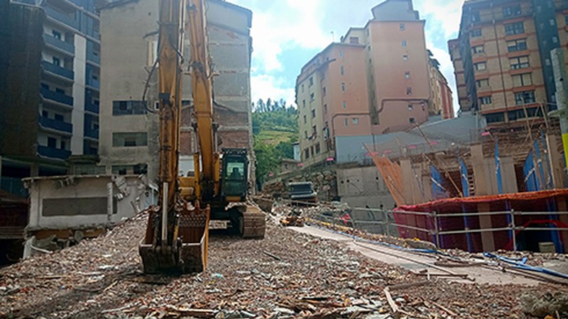 Datorren astean hasiko dira Errekatxuko obrako hondakinak kentzeko lanak