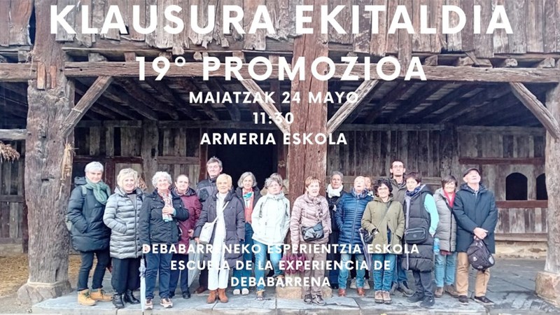 Debabarreneko Esperientzia Eskolako 19. promozioko ikasleek bihar agurtuko dute ikasturtea