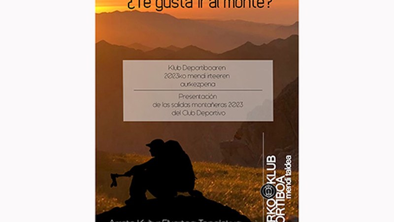 Deporreko mendi taldeak aurtengo irteeren aurkezpen publikoa egingo du eguenean
