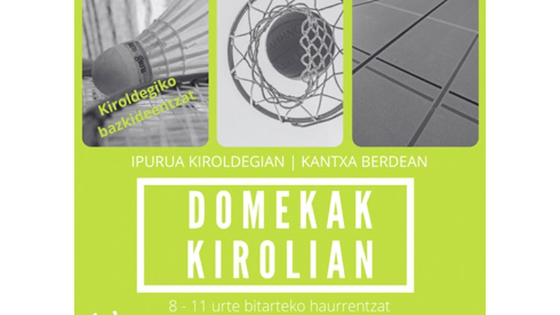 Domekak Kirolian egitasmoari hasiera emango zaio asteburuan