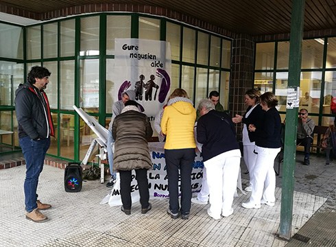 Egogain Gerontologia Zentruko langileek lan baldintzen eta nagusien eskubideen aldeko mobilizazioekin jarraituko dute