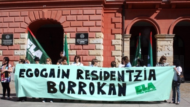 Egogain gerontologia zentrukoak hitzarmenaren alde borrokan